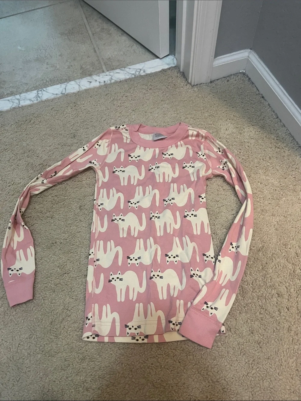 Hanna Andersson Playful Cats Pink Pajama Set